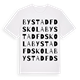 Bystad fd skola ordlek t-shirt