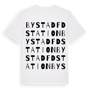 Bystad fd station ordlek t-shirt – ekologisk bomull t-shirt från Pinshirt