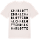 Vintage White t-shirt med Charlottendal ordlek t-shirt