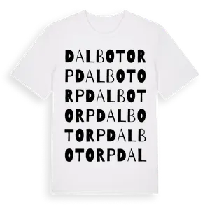 Dalbotorp ordlek t-shirt – ekologisk bomull t-shirt från Pinshirt