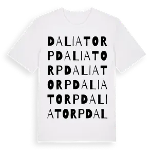 Daliatorp ordlek t-shirt – ekologisk bomull t-shirt från Pinshirt