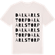 Vintage White t-shirt med Dalkarlstorp ordlek t-shirt