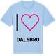 Blue Soul t-shirt med Jag älskar Dalsbro t-shirt stort tryck