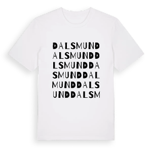 Dalsmund ordlek t-shirt – ekologisk bomull t-shirt från PinShirt