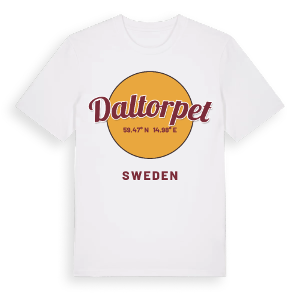 Daltorpet cirkel t-shirt – ekologisk bomull t-shirt från Pinshirt