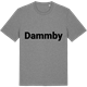 Mid Heather Gray t-shirt med Dammby fetstil t-shirt