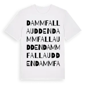 Dammfallaudden ordlek t-shirt – ekologisk bomull t-shirt från Pinshirt