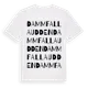 White t-shirt med Dammfallaudden ordlek t-shirt