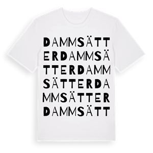 Dammsätter ordlek t-shirt – ekologisk bomull t-shirt från Pinshirt