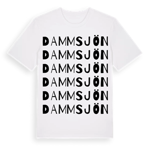 Dammsjön ordlek t-shirt – ekologisk bomull t-shirt från Pinshirt