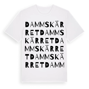 Dammskärret ordlek t-shirt – ekologisk bomull t-shirt från Pinshirt