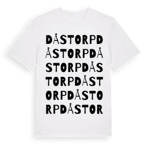 Dåstorp ordlek t-shirt – ekologisk bomull t-shirt från Pinshirt