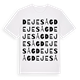 White t-shirt med Deje såg ordlek t-shirt