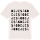 Vintage White t-shirt med Deje såg ordlek t-shirt