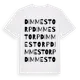 White t-shirt med Dimmestorp ordlek t-shirt