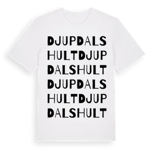 Djupdalshult ordlek t-shirt – ekologisk bomull t-shirt från Pinshirt