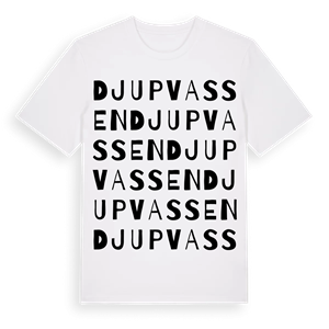 Djupvassen ordlek t-shirt – ekologisk bomull t-shirt från Pinshirt