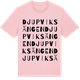 Pink Cotton t-shirt med Djupviksängen ordlek t-shirt