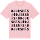 Pink Cotton t-shirt med Djursnäsa ö ordlek t-shirt