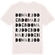 Vintage White t-shirt med Domarudden ordlek t-shirt