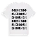 White t-shirt med Dormen ordlek t-shirt