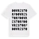 White t-shirt med Dovrestorp ordlek t-shirt