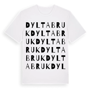 Dylta bruk ordlek t-shirt – ekologisk bomull t-shirt från Pinshirt