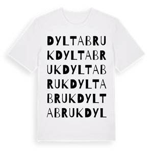 Dylta bruk ordlek t-shirt – ekologisk bomull t-shirt från Pinshirt