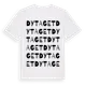 White t-shirt med Dytaget ordlek t-shirt