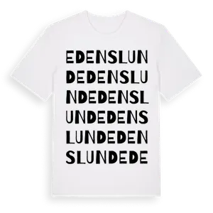 Edenslund ordlek t-shirt – ekologisk bomull t-shirt från Pinshirt