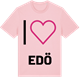 Pink Cotton t-shirt med Jag älskar Edö t-shirt stort tryck