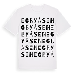 Egbyåsen ordlek t-shirt – ekologisk bomull t-shirt från Pinshirt