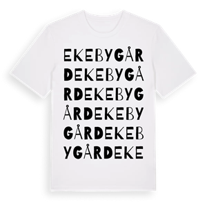 Ekeby gård ordlek t-shirt – ekologisk bomull t-shirt från Pinshirt