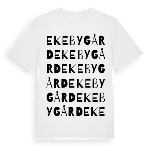 Ekeby Gård ordlek t-shirt – ekologisk bomull t-shirt från Pinshirt