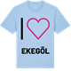 Blue Soul t-shirt med Jag älskar Ekegöl t-shirt stort tryck