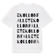 White t-shirt med Ekollonfallet ordlek t-shirt