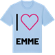 Blue Soul t-shirt med Jag älskar Emme t-shirt stort tryck
