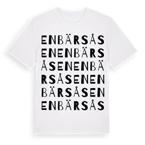 Enbärsåsen ordlek t-shirt – ekologisk bomull t-shirt från Pinshirt