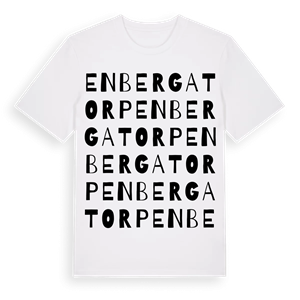 Enbergatorp ordlek t-shirt – ekologisk bomull t-shirt från Pinshirt