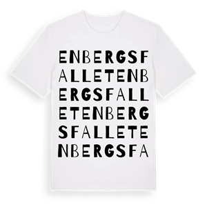 Enbergsfallet ordlek t-shirt – ekologisk bomull t-shirt från PinShirt