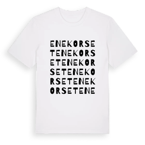 Enekorset ordlek t-shirt – ekologisk bomull t-shirt från Pinshirt