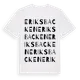 White t-shirt med Eriksbacken ordlek t-shirt