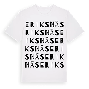 Eriksnäs ordlek t-shirt – ekologisk bomull t-shirt från Pinshirt