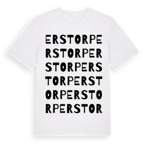 Erstorp ordlek t-shirt – ekologisk bomull t-shirt från Pinshirt