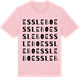 Pink Cotton t-shirt med Esslebo ordlek t-shirt