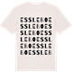 Vintage White t-shirt med Esslebo ordlek t-shirt