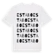 White t-shirt med Estabo ordlek t-shirt