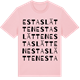 Pink Cotton t-shirt med Estaslätten ordlek t-shirt