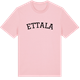 Pink Cotton t-shirt med Ettala böjd t-shirt