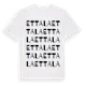 White t-shirt med Ettala ordlek t-shirt